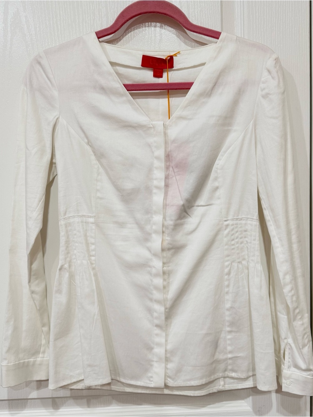 Lavia White V-Neck Blouse